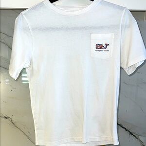 Vineyard Vines Boys Classic White Short Sleeve Tee with Sports Whale Logo